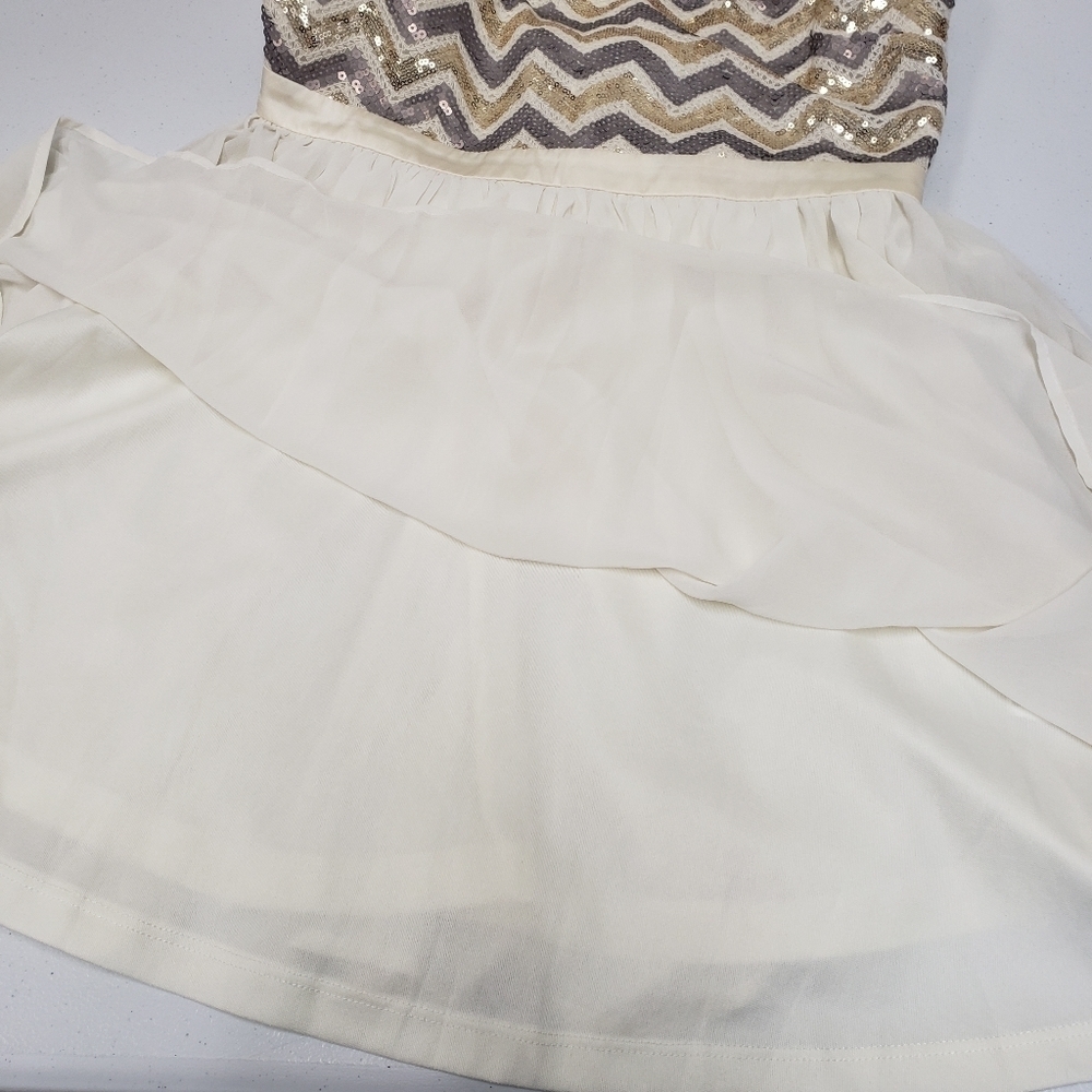 Forever 21 Sequin Chevron Dress Size Large - Picture 4 of 7